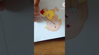 little Ganesh painting #part 2 #short video#preeti art's 🙏🙏👍