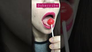 ASMR 🍒🍭 satisfying mouth sounds LOLLIPOP #asmrcandy #asmr #shorts