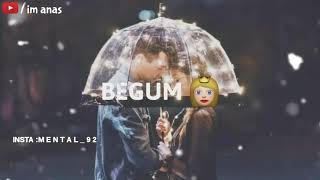 BEGUM BAGAIR BADSHAH KIS KAAM KA | NEW WHATSAPP STATUS OLD SONG | im anas