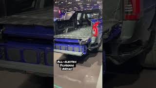 Bold all-electric Chevy Silverado pickup truck at 2023 NYIAS