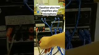 Equalizer plus two amplifiers plus microphone