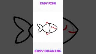 How to draw an easy fish #howtodraweverything #easytodraw