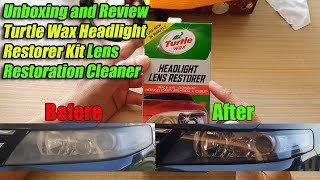 Unboxing and Review Turtle Wax Headlight Restorer Kit Lens Restoration Cleaner