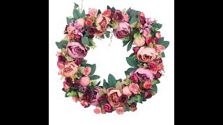 AmyHomie Artificial Wreath:Blank Greeting Cards