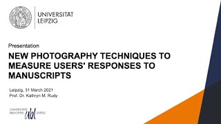 New photography techniques to measure users' responses to manuscripts