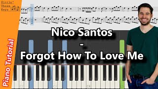 Nico Santos - Forgot How To Love Me | Piano Tutorial | German