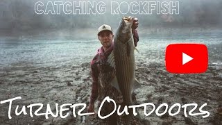 Catching rockfish AKA (striped bass) on Clinch River in Tennessee.