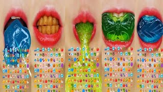 Satisfying ASMR candy🍭Emoji Amazing Food eating Challenge 😍 #asmr#mukbang#food#youtube#candy