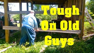 Installing GIRTS on the Tractor Shed West Wall ASMR Homesteading 101