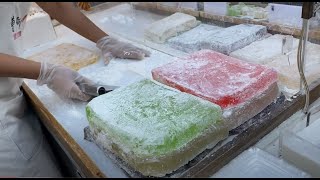 【Taiwanese Food】Fruit Warabimochi/繽紛Q彈的水果涼糕，台灣街頭美食