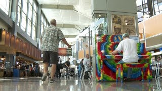 Tie Dye Piano Lands in Food Court