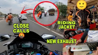 Crazy ride with BMW race😱 | Konsa Exhaust lagaye | New riding🙂 jacket DSG @burnerabhi83649