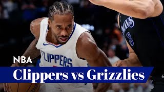 [4K] NBA - Clippers vs Grizzlies (December 29, 2023)