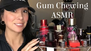 Gum Chewing ASMR: November Perfume Tray n Lipstick 💄 Scents