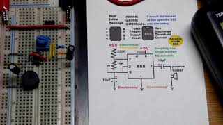 Passive Buzzer Adjusted By Trimpot Variable Resistor Astable Mode 555 Timer