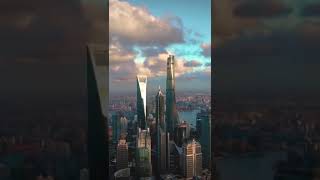 Shanghai in China الصين مدين شنغهاي ناطحات السحاب