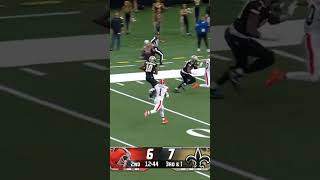 MVS sprints for a 71 yard Touchdown Saints vs Browns #shorts #nfl #nflhighlights #saints #browns