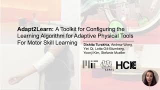 DIS 2021: Adapt2Learn: A Toolkit for Configuring the Learning Algorithm for Adaptive Physical Tools