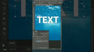 How to Create Transparent Text Effect in Photoshop | #short