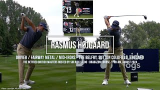 Rasmus Hojgaard Golf Swing Driver/Fairway Metal/Iron - British Masters, The Belfry, August 2024.