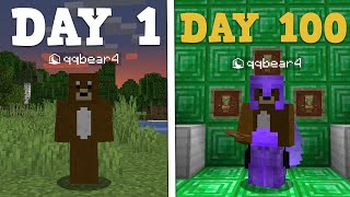 I Survived 100 Days in HARDCORE Minecraft...