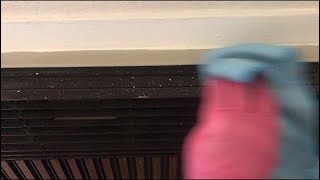 Cleaning Old Wall Heater Unit with Dusty Vents - ASMR