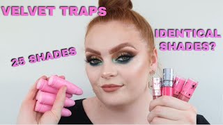 VELVET TRAP - COMPARISONS AND SWATCHES - JEFFREE STAR COSMETICS - SADIE JONES