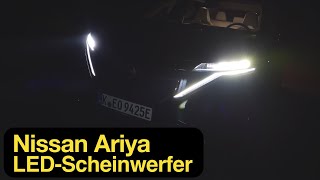 2023 Nissan Ariya: LED-Scheinwerfer Test mit Fernlicht-Assistent [4K] - Autophorie Extra