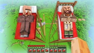 I found this TALLEST REALISTIC BED vs BASE BED in Minecraft !!! New Secret Biggest Bed Village !!