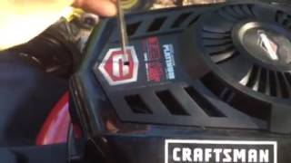 Briggs Platinum 7.25 mower plastic shroud removal.