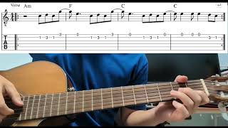 The Scientist (Coldplay) - Easy Beginner Guitar Tab With Playthrough Tutorial Lesson