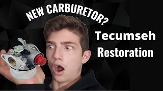 PART 3: Replacing Tecumseh Carburetor | New Pull Start | FIRST Start | RESTORING Old Mower | Repair