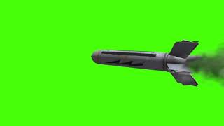 Flying Ballistic Missile Green Screen Footage - Free Green Screen Effects 4K