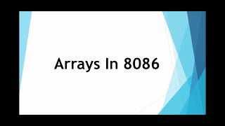 8086 Assembly Language Tutorial For Beginners || Part 04 ||  Array in 8086 || DUP