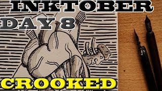 INKTOBER DAY 8 - CROOKED [Time Lapse] [INK]