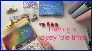 Having a dice day * Bonus cash stuffing £100 * Savings challenges * Dice games * Budgets UK 💕