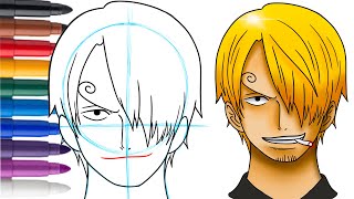 Comment dessiner SANJI / ONE PIECE étape par étape facilement