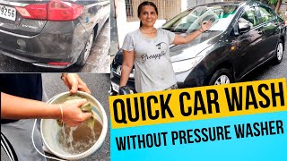 How To Quick Wash A Dirty Car Without Pressure Washer #carwash #carwasher