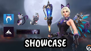 NEW Black Cat Mercy Showcase || Overwatch 2