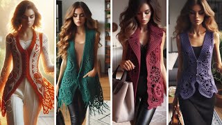 crochet women's vest (share ideas) #Croche#knit