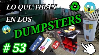 😱 LO QUE TIRAN A LOS DUMPSTERS EN 🇺🇸 U.S.A MARYLAND # 53