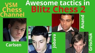 Excellent tactical finish in 2 Blitz Chess games