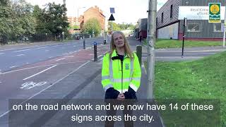 Cycle Activated Signage Video – with GCC Engineering Officer. Janis Malone