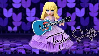 Making a tiny Taylor Swift in her Speak Now ballgown 💜LEGO mini doll repaint DIY craft