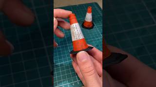 How to make a miniature traffic cone!! #howto #miniature #shortsart #realistic #tutorial #diy