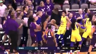 Brittney Griner, Diana Taurasi among 6 ejected after Mercury and Wings scuffle / Full Movie