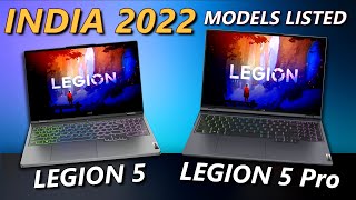 Lenovo Legion 5 2022 & Legion 5i Pro INDIA Listing - Prices Launch Dates | i7-12700H RTX3060 RTX3050