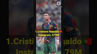 Top 5 most followed Footballers on Instagram 🔥 #ronaldo #messi #neymar #shorts