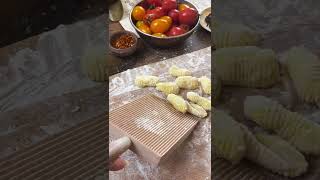 Gnocchi preparation 🍝 #shorts #short #shortvideos #gnocchi #italianfood #vegan