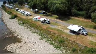 Sonneneck camping on the River Rhine near Koblenz.